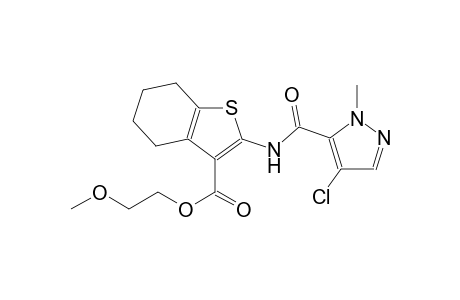2-methoxyethyl 2-{[(4-chloro-1-methyl-1H-pyrazol-5-yl)carbonyl]amino}-4,5,6,7-tetrahydro-1-benzothiophene-3-carboxylate