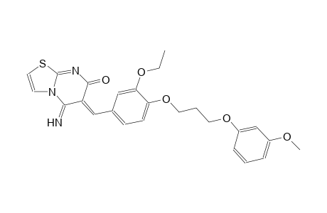 (6Z)-6-{3-ethoxy-4-[3-(3-methoxyphenoxy)propoxy]benzylidene}-5-imino-5,6-dihydro-7H-[1,3]thiazolo[3,2-a]pyrimidin-7-one