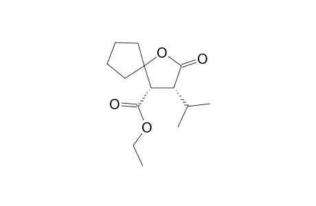 cis-3-(Ethoxycarbonyl)-2-(1-methylethyl)-4-butanolide-4-spirocyclopentane