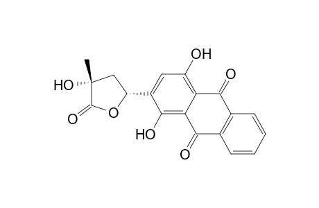 (3R,5R)-5-(9,10-dihydro-1,4-dihydroxy-9,10-dioxoanthracen-2-yl)-3-hydroxy-3-methyltetrahydro-2-furanone