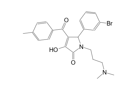 2H-pyrrol-2-one, 5-(3-bromophenyl)-1-[3-(dimethylamino)propyl]-1,5-dihydro-3-hydroxy-4-(4-methylbenzoyl)-