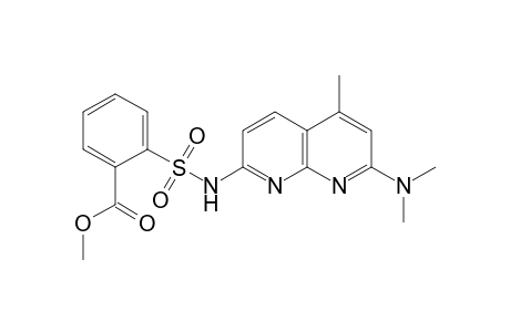 Benzoic acid, 2-[[[7-(dimethylamino)-5-methyl-1,8-naphthyridin-2-yl]amino]sulfonyl]-, methyl ester