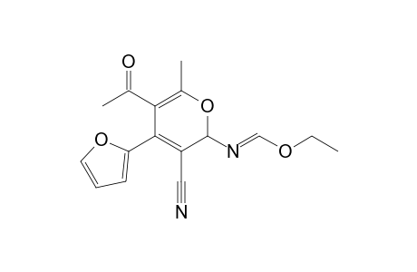Methanimidic acid, N-[5-acetyl-3-cyano-4-(2-furanyl)-6-methyl-4H-pyran-2-yl]-, ethyl ester