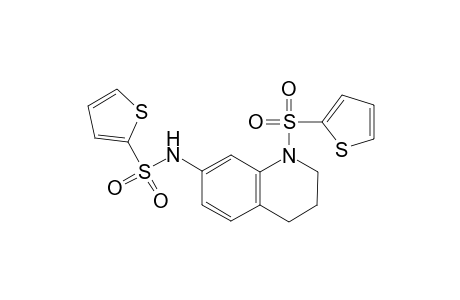N-(1-(Thiophen-2-ylsulfonyl)-1,2,3,4-tetrahydroquinolin-7-yl)thiophene-2-sulfonamide