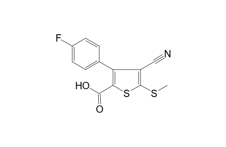 Thiophene-2-carboxylic acid, 4-cyano-3-(4-fluorophenyl)-5-methylthio-