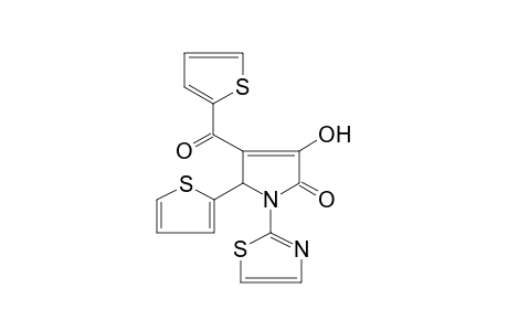 3-Hydroxy-1-thiazol-2-yl-4-(thiophene-2-carbonyl)-5-thiophen-2-yl-1,5-dihydro-pyrrol-2-one