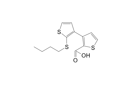 [3,3'-Bithiophene]-2-carboxylic acid, 2'-(butylthio)-