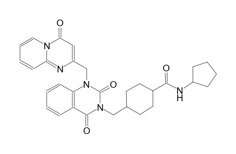 N-cyclopentyl-4-[(2,4-dioxo-1-[(4-oxo-4H-pyrido[1,2-a]pyrimidin-2-yl)methyl]-1,4-dihydro-3(2H)-quinazolinyl)methyl]cyclohexanecarboxamide