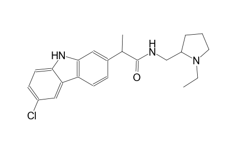 9H-carbazole-2-acetamide, 6-chloro-N-[[(2S)-1-ethylpyrrolidinyl]methyl]-alpha-methyl-
