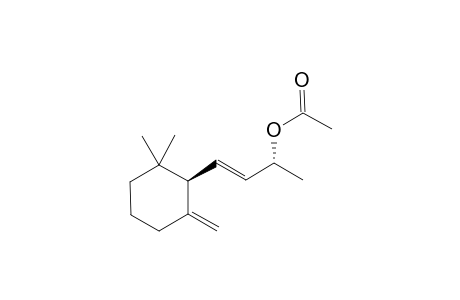 Acetic acid (E)-(R)-3-((R)-2,2-dimethyl-6-methylene-cyclohexyl)-1-methyl-allyl ester