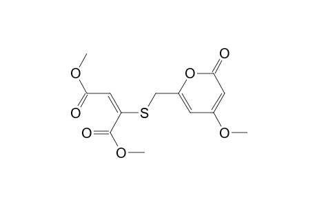 (E)-2-[(4-methoxy-6-oxo-2-pyranyl)methylthio]-2-butenedioic acid dimethyl ester