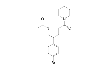 N-[2-(4-BROMOPHENYL)-5-OXO-5-PIPERIDIN-1-YL-PENTYL]-ACETAMIDE
