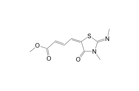 2-Butenoic acid, 4-[3-methyl-2-(methylimino)-4-oxo-5-thiazolidinylidene]-, methyl ester, (Z,?,E)-
