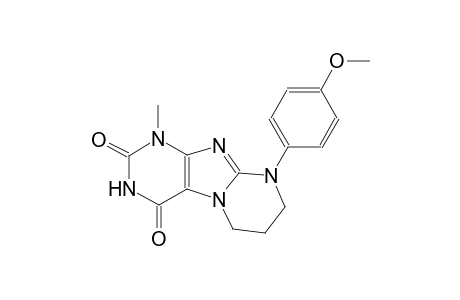 9-(4-methoxyphenyl)-1-methyl-6,7,8,9-tetrahydropyrimido[2,1-f]purine-2,4(1H,3H)-dione
