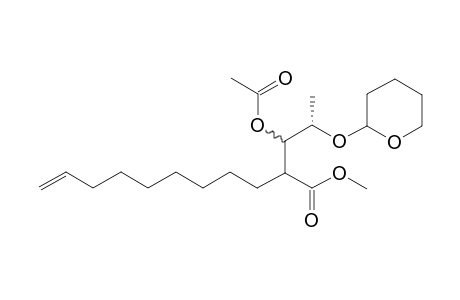 Methyl (S)-2-[1'-acetoxy-2'-(tetrahydropyran-2"-yl)propyl]undec-10-enoate