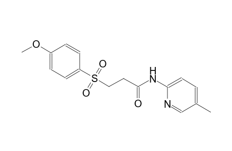 3-[(4-methoxyphenyl)sulfonyl]-N-(5-methyl-2-pyridinyl)propanamide