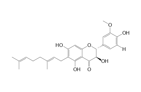 (2R,3R)-6-((E)-3,7-dimethylocta-2,6-dien-1-yl)-3,5,7-trihydroxy-2-(4-hydroxy-3-methoxyphenyl)chroman-4-one