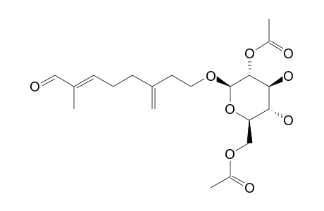7-FORMYL-3-METHYLENE-6E-OCTENOL-O-BETA-D-[2',6'-O-DIACETYL-GLUCOPYRANOSIDE]