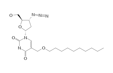 1-(3-AZIDO-2,3-DIDEOXY-ALPHA-D-ERYTHRO-PENTOFURANOSYL)-5-(DECYLOXY-METHYL)-URACIL