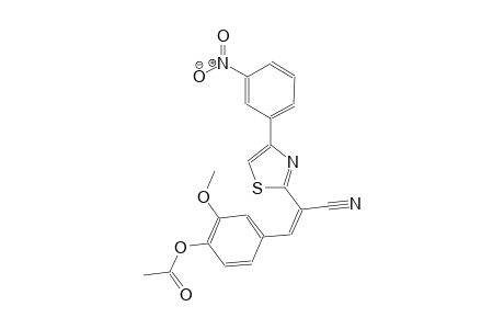 4-{(Z)-2-cyano-2-[4-(3-nitrophenyl)-1,3-thiazol-2-yl]ethenyl}-2-methoxyphenyl acetate