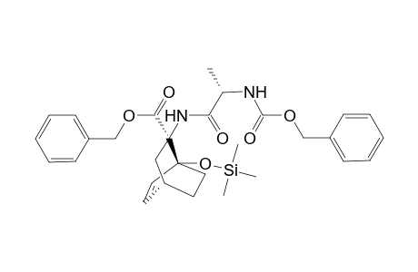 benzyl (1R*,2R*,4S*)-2-(N-benzyloxycarbonyl-L-alanyl)amino-1-trimethylsilyloxybicyclo[2.2.2]oct-5-ene-2-carboxylate endo diastereomer