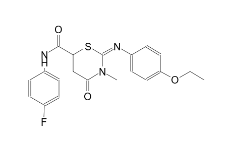 (2E)-2-[(4-ethoxyphenyl)imino]-N-(4-fluorophenyl)-3-methyl-4-oxotetrahydro-2H-1,3-thiazine-6-carboxamide