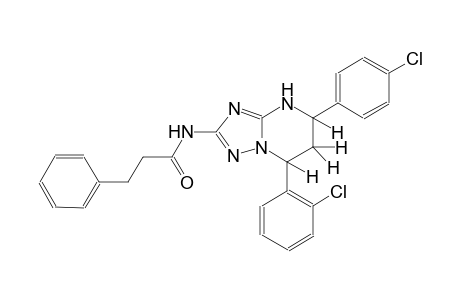 N-[7-(2-chlorophenyl)-5-(4-chlorophenyl)-4,5,6,7-tetrahydro[1,2,4]triazolo[1,5-a]pyrimidin-2-yl]-3-phenylpropanamide