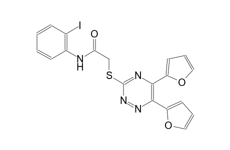 acetamide, 2-[[5,6-di(2-furanyl)-1,2,4-triazin-3-yl]thio]-N-(2-iodophenyl)-