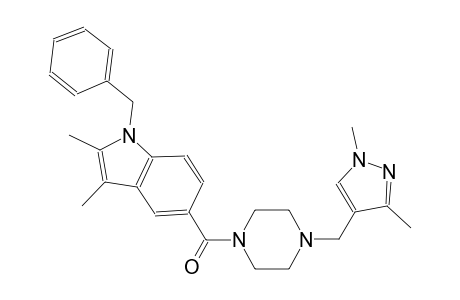 1H-indole, 5-[[4-[(1,3-dimethyl-1H-pyrazol-4-yl)methyl]-1-piperazinyl]carbonyl]-2,3-dimethyl-1-(phenylmethyl)-