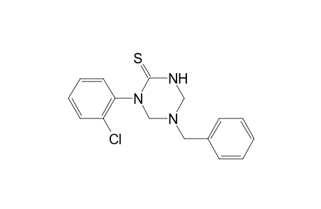 1,3,5-Triazine-2(1H)-thione, 1-(2-chlorophenyl)tetrahydro-5-(phenylmethyl)-