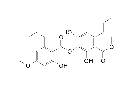 Benzoic acid, 2,4-dihydroxy-3-[(2-hydroxy-4-methoxy-6-propylbenzoyl)oxy]-6-propyl-, methyl ester