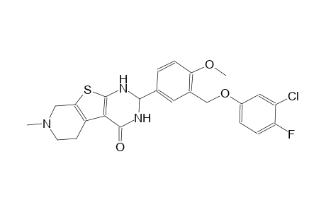 2-{3-[(3-chloro-4-fluorophenoxy)methyl]-4-methoxyphenyl}-7-methyl-2,3,5,6,7,8-hexahydropyrido[4',3':4,5]thieno[2,3-d]pyrimidin-4(1H)-one