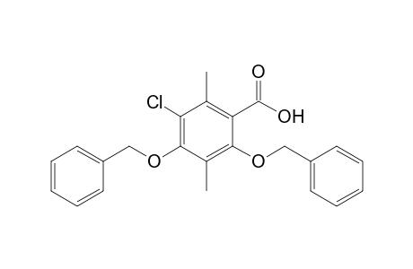 Benzoic acid, 3-chloro-2,5-dimethyl-4,6-bis(phenylmethoxy)-
