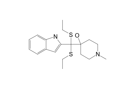 4-[1,1-BIS-(ETHYLTHIO)-1-(2-INDOLYL)-METHYL-4-PIPERIDINOL