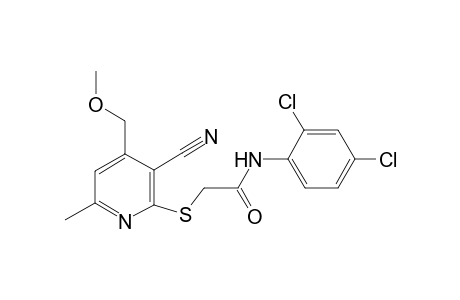 2-[3-cyano-4-(methoxymethyl)-6-methyl-pyridin-2-yl]sulfanyl-N-(2,4-dichlorophenyl)ethanamide