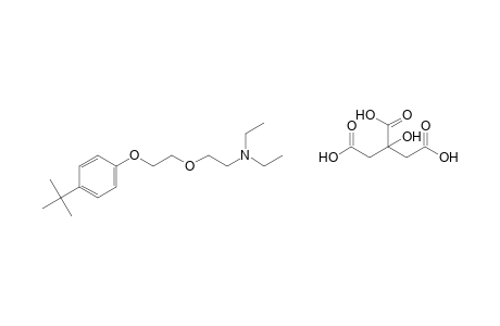 2-[2-(p-tert-butylphenoxy)ethoxy]triethylamine, citrate(1:1)