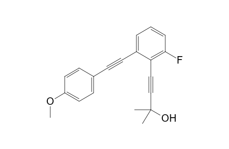 4-(2-fluoro-6-((4-methoxyphenyl)ethynyl)phenyl)-2-methylbut-3-yn-2-ol