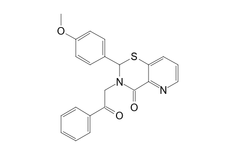 4H-Pyrido[3,2-e]-1,3-thiazin-4-one, 2,3-dihydro-2-(4-methoxyphenyl)-3-(2-oxo-2-phenylethyl)-