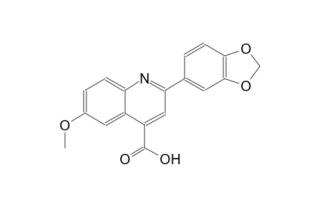 2-(1,3-benzodioxol-5-yl)-6-methoxy-4-quinolinecarboxylic acid