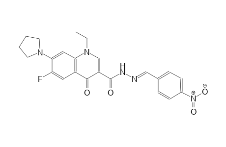 3-quinolinecarboxylic acid, 1-ethyl-6-fluoro-1,4-dihydro-4-oxo-7-(1-pyrrolidinyl)-, 2-[(E)-(4-nitrophenyl)methylidene]hydrazide