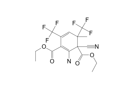 2-Amino-3-cyano-4-methyl-4,6-bis-trifluormethyl-cyclohexa-1,5-dien-1,3-dicarboxylic acid, diethyl ester