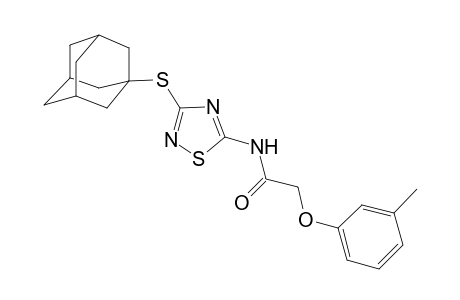 N-[3-(1-adamantylsulfanyl)-1,2,4-thiadiazol-5-yl]-2-(3-methylphenoxy)acetamide