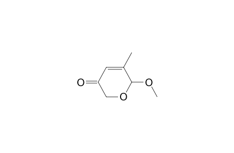 2H-Pyran-3(6H)-one, 6-methoxy-5-methyl-, (.+-.)-