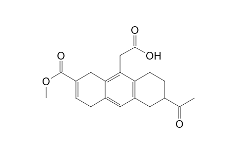 9-Anthraceneacetic acid, 3-acetyl-1,2,3,4,5,8-hexahydro-7-(methoxycarbonyl)-, (.+-.)-