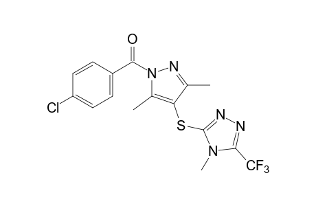 3-{[1-(p-chlorobenzoyl)-3,5-dimethylpyrazol-4-yl]thio}-4-methyl-5-(trifluoromethyl)-4H-1,2,4-triazole