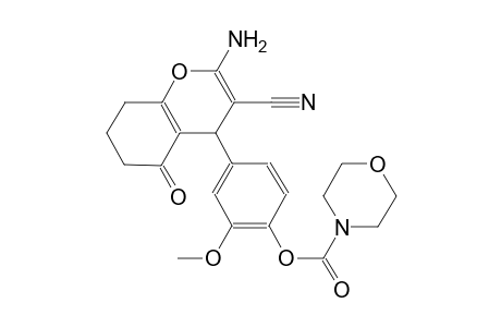 4-(2-amino-3-cyano-5-oxo-5,6,7,8-tetrahydro-4H-chromen-4-yl)-2-methoxyphenyl 4-morpholinecarboxylate