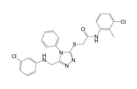 2-({5-[(3-chloroanilino)methyl]-4-phenyl-4H-1,2,4-triazol-3-yl}sulfanyl)-N-(3-chloro-2-methylphenyl)acetamide