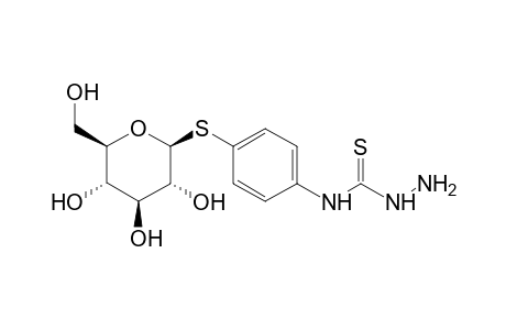 4-[p-(beta-D-glucosylthio)phenyl]-3-thiosemicarbazide