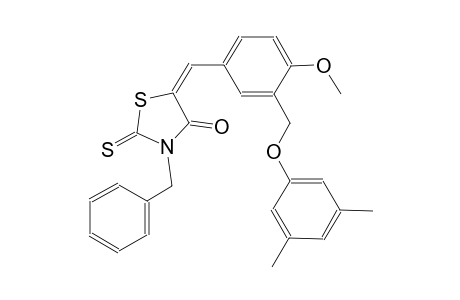 (5E)-3-benzyl-5-{3-[(3,5-dimethylphenoxy)methyl]-4-methoxybenzylidene}-2-thioxo-1,3-thiazolidin-4-one