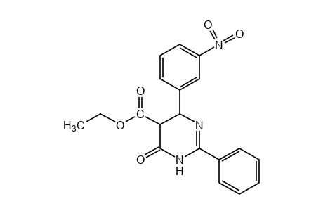 4-(m-nitrophenyl)-6-oxo-2-phenyl-1,4,5,6-tetrahydro-5-pyrimidinecarboxylic acid, ethyl ester